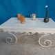 Table basse fer forgé plateau bois