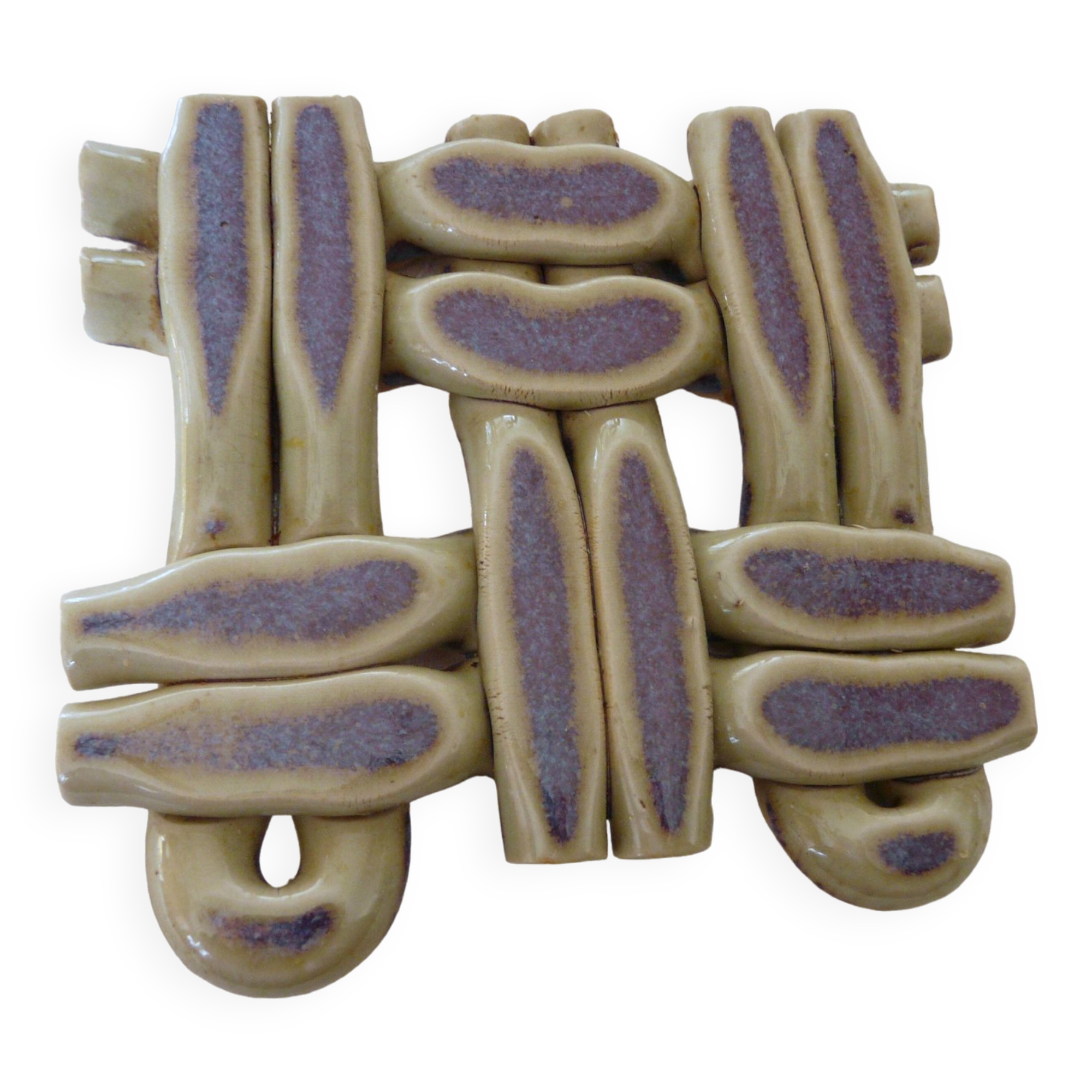 Vintage stoneware trivet