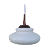 Suspension in opaline and teak