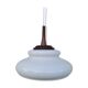 Suspension en opaline et teck