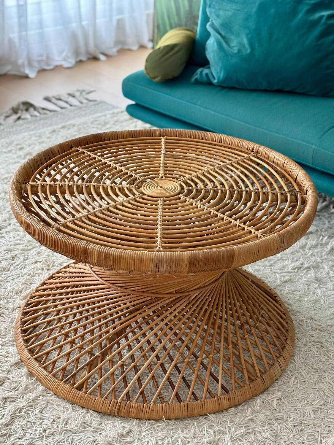 Rattan coffee table