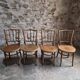 Set of 4 Fischel bentwood bistro chairs, Czechoslovakia, circa 1930–1950.