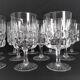 12 Art Deco wine glasses in cut crystal (in the style of Marignane Baccarat)