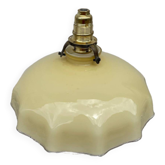 White and beige glass pendant light