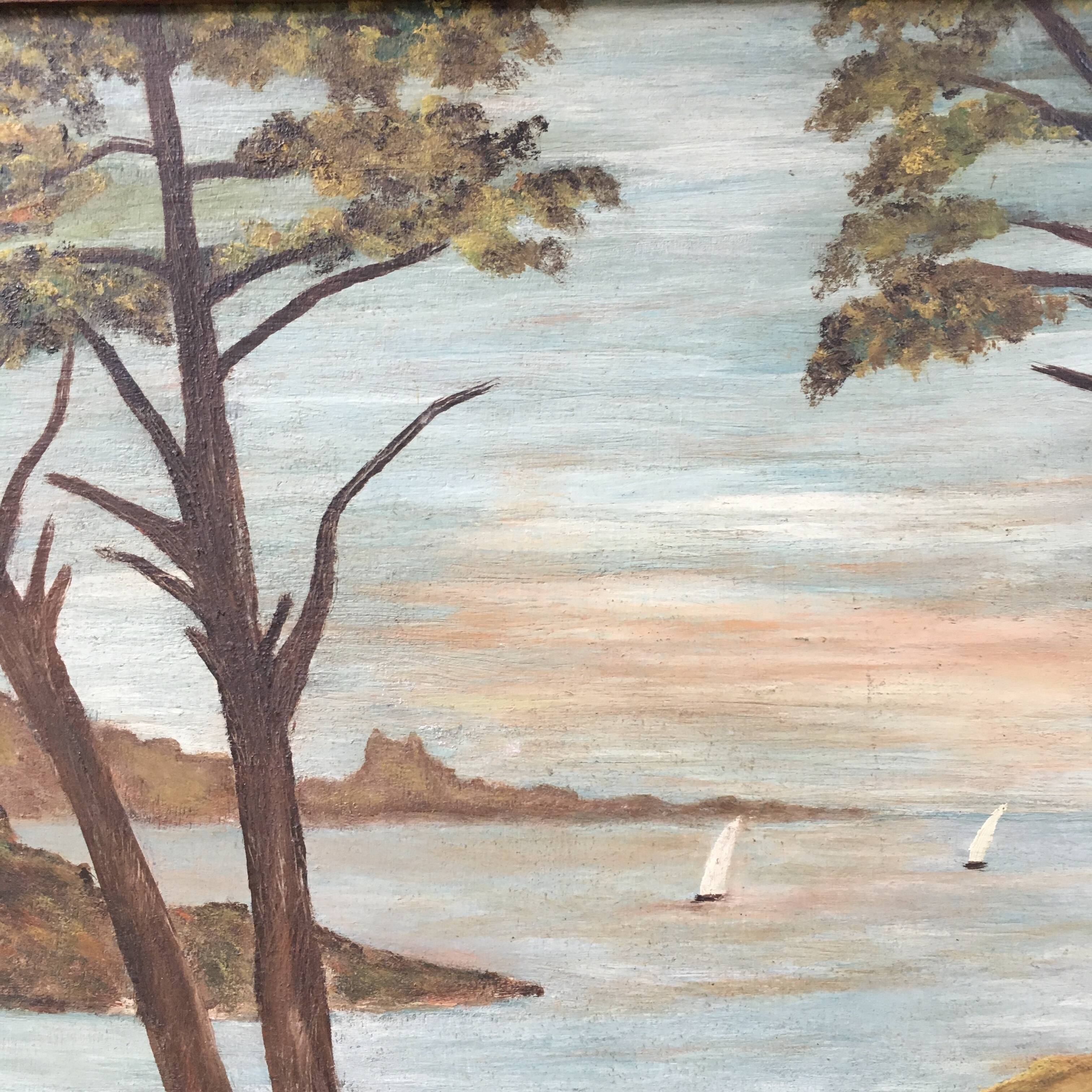 Old painting of the harbor