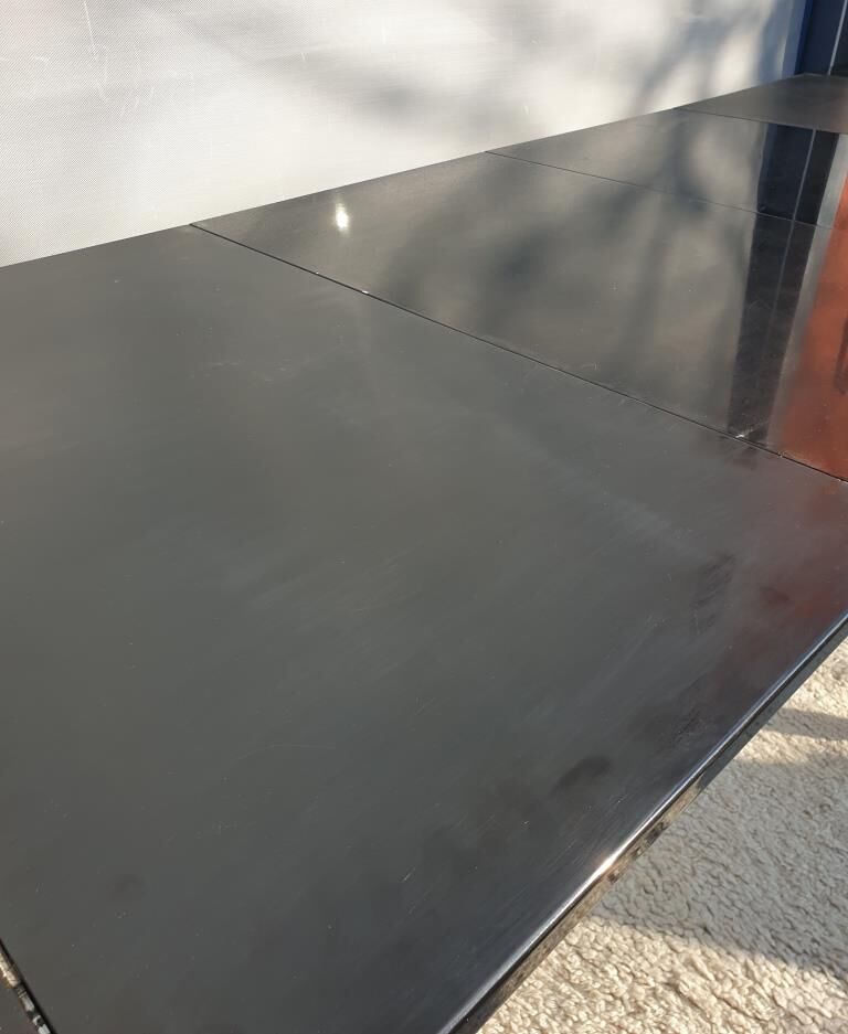 Table with extendable mechanism XXL black lacquer