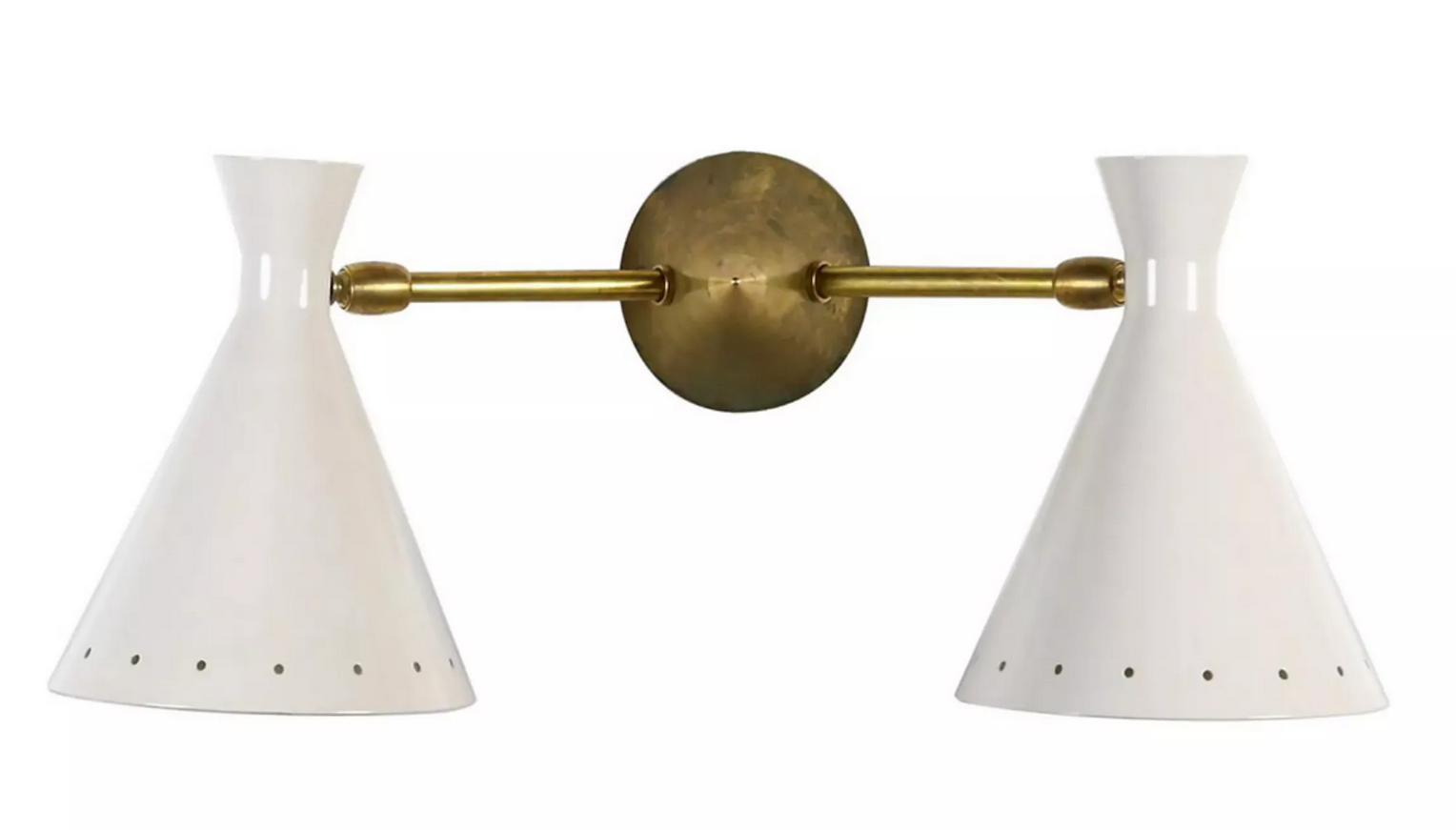 Wall lamp double white casserole