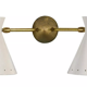 Wall lamp double white casserole
