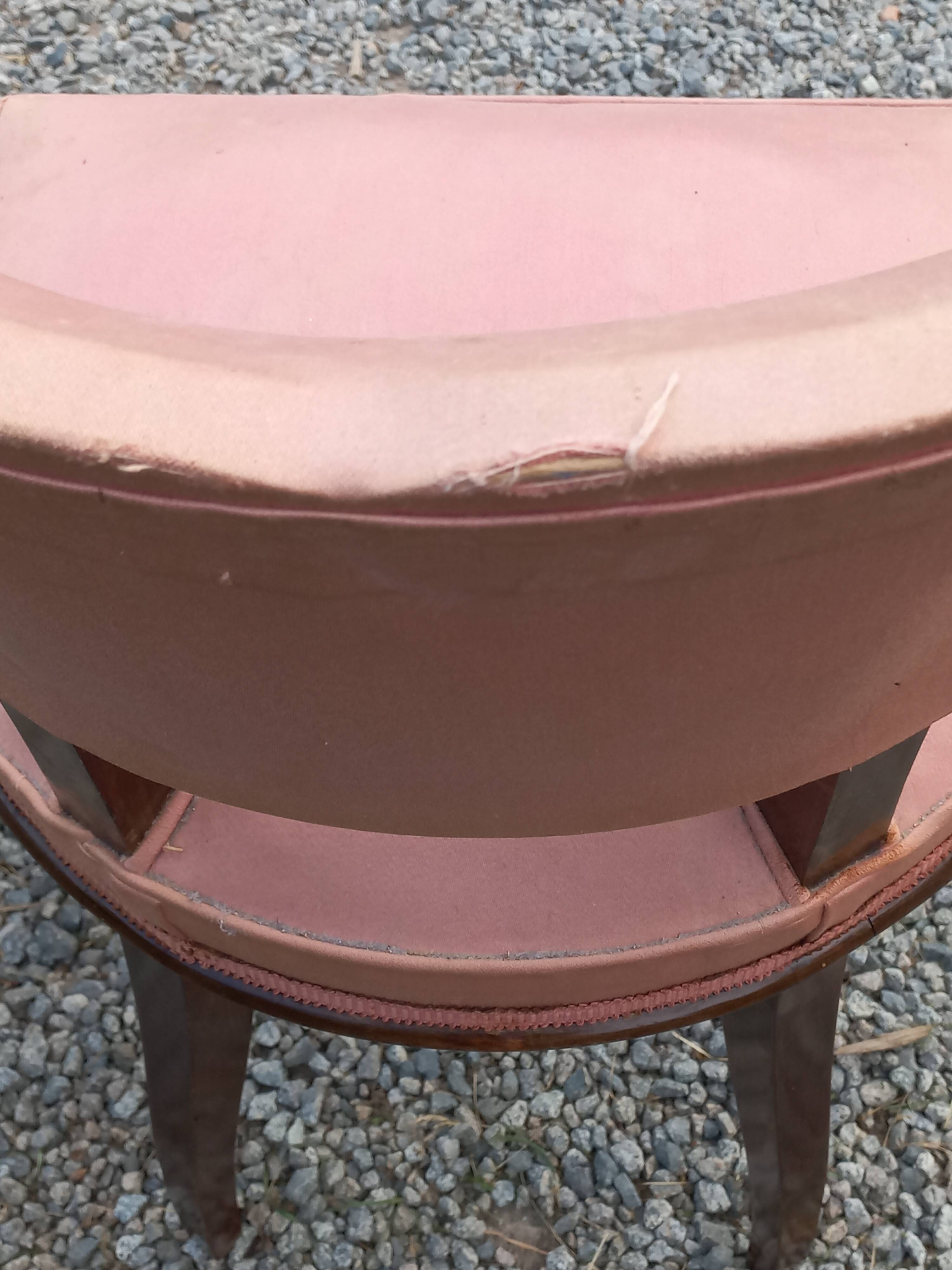 Pair of vintage low-backed bedroom chairs from the 1930s/1950s