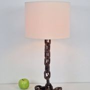 Lampe de table en chaîne brutaliste attribuée à Franz West, années 1980