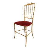 Chaise Chiavari 1960 en laiton - design Giuseppe Gaetano Descalzi