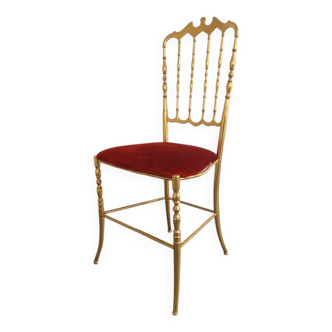 Chaise Chiavari 1960 en laiton - design Giuseppe Gaetano Descalzi
