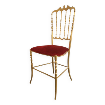 Brass Chiavari 1960 chair - design Giuseppe Gaetano Descalzi