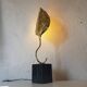Lampe fleur dorée design 1970