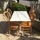 White marble bistro table