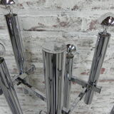 Standing chrome lamp uplight with 8 points of light