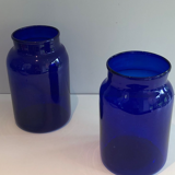 Pair of cobalt blue vases