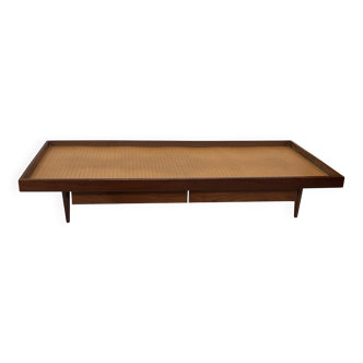 Vintage mid century daybed in teak design with drawers