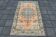 Tapis Turc Vintage Oushak, Couloir Pêche Bleu, 120x194 Cm