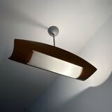 Designer wood and glass chandelier from the 2000s