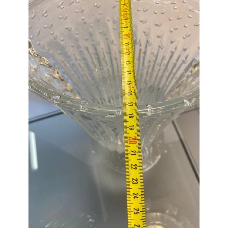 Contemporary handmade multicolors murano glass style vase