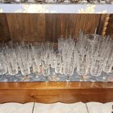 Set of 59 Sèvres crystal glasses and ice bucket from the 60s