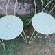 Salon de jardin 1 table 4 chaises fer forgé ancien vert Provence