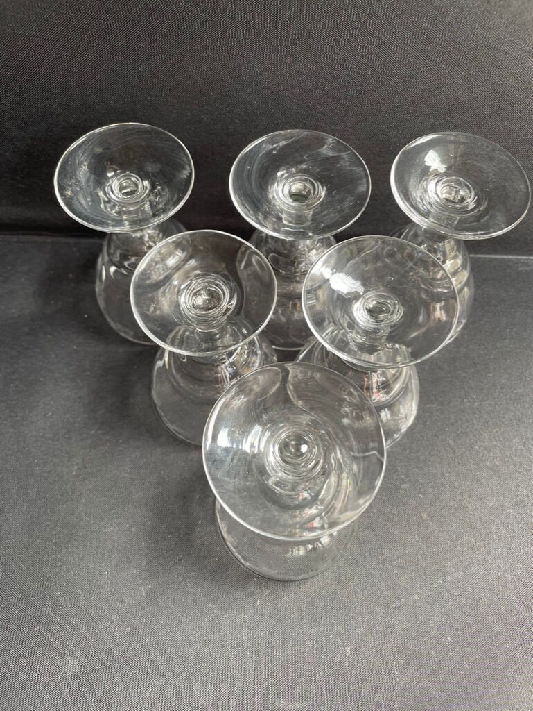 6 Port glasses – Guilloche crystal