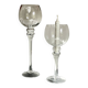 Duo of xl tealight holders in vintage crystal