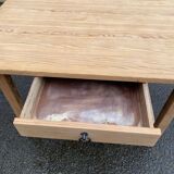 Renovated farmhouse table in solid pine, 110cm.