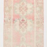 3x10 pale red antique vintage runner rug,90x299cm