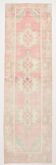 3x10 pale red antique vintage runner rug,90x299cm