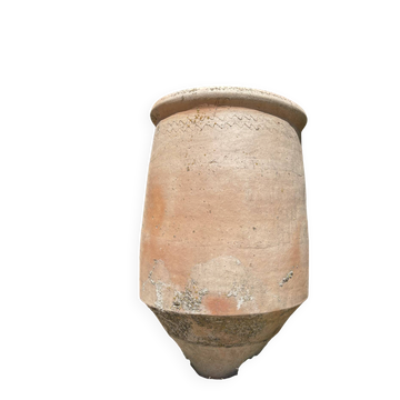 Ancient terracotta pottery jar
