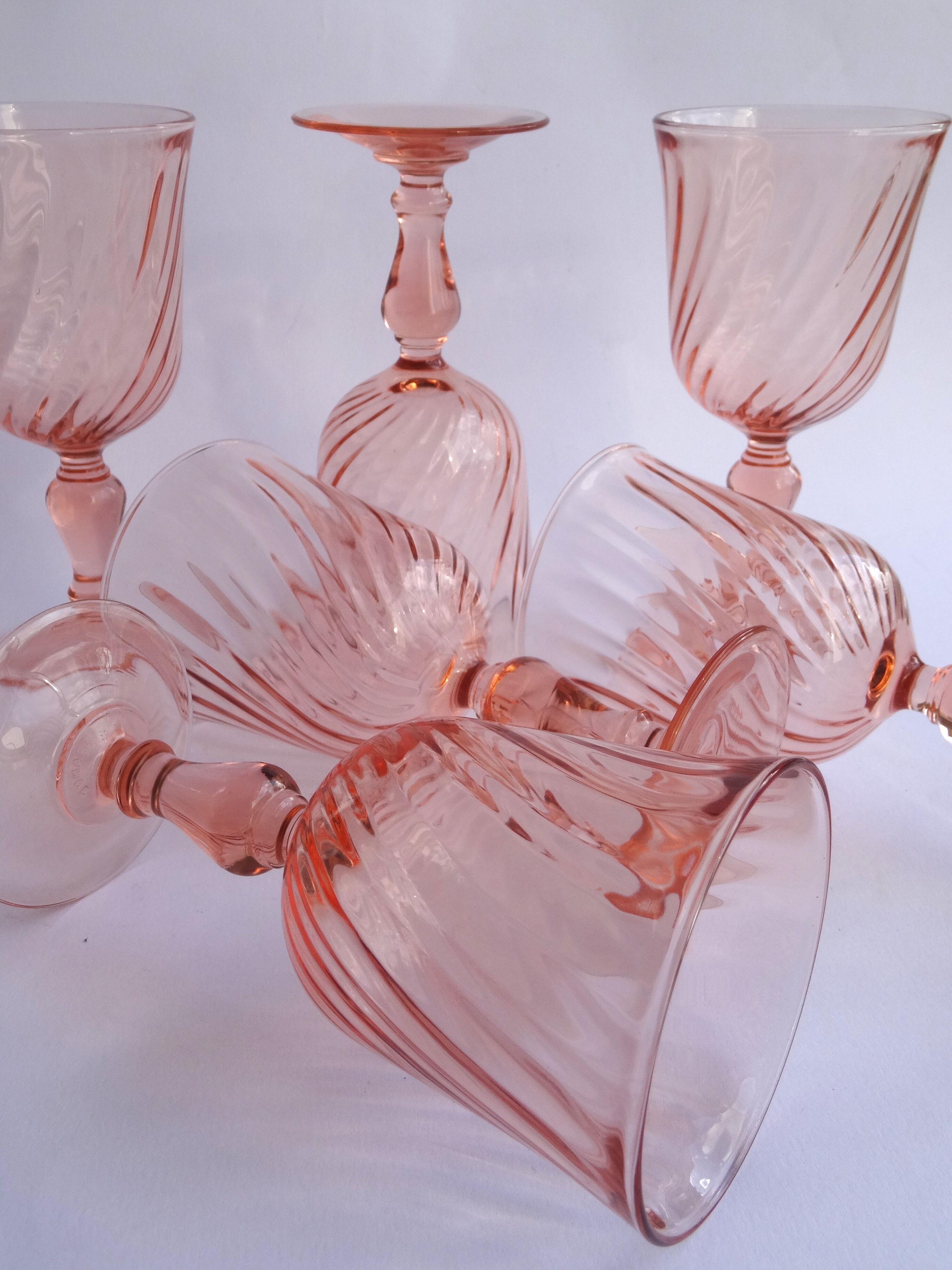 6 Luminarc Rosaline red wine glasses