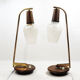 Paire de lampes de table scandinaves du milieu du siècle - Laiton