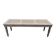 Banc d'office style Louis-Philippe en chêne massif et cannage
