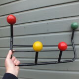 Vintage coat rack 50s with colored balls