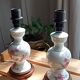 Paire de lampes de chevet à motif fleuris