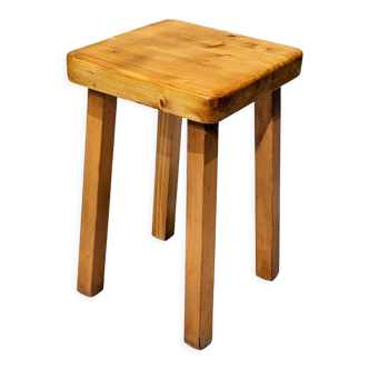Pine wood stool, Les Arcs