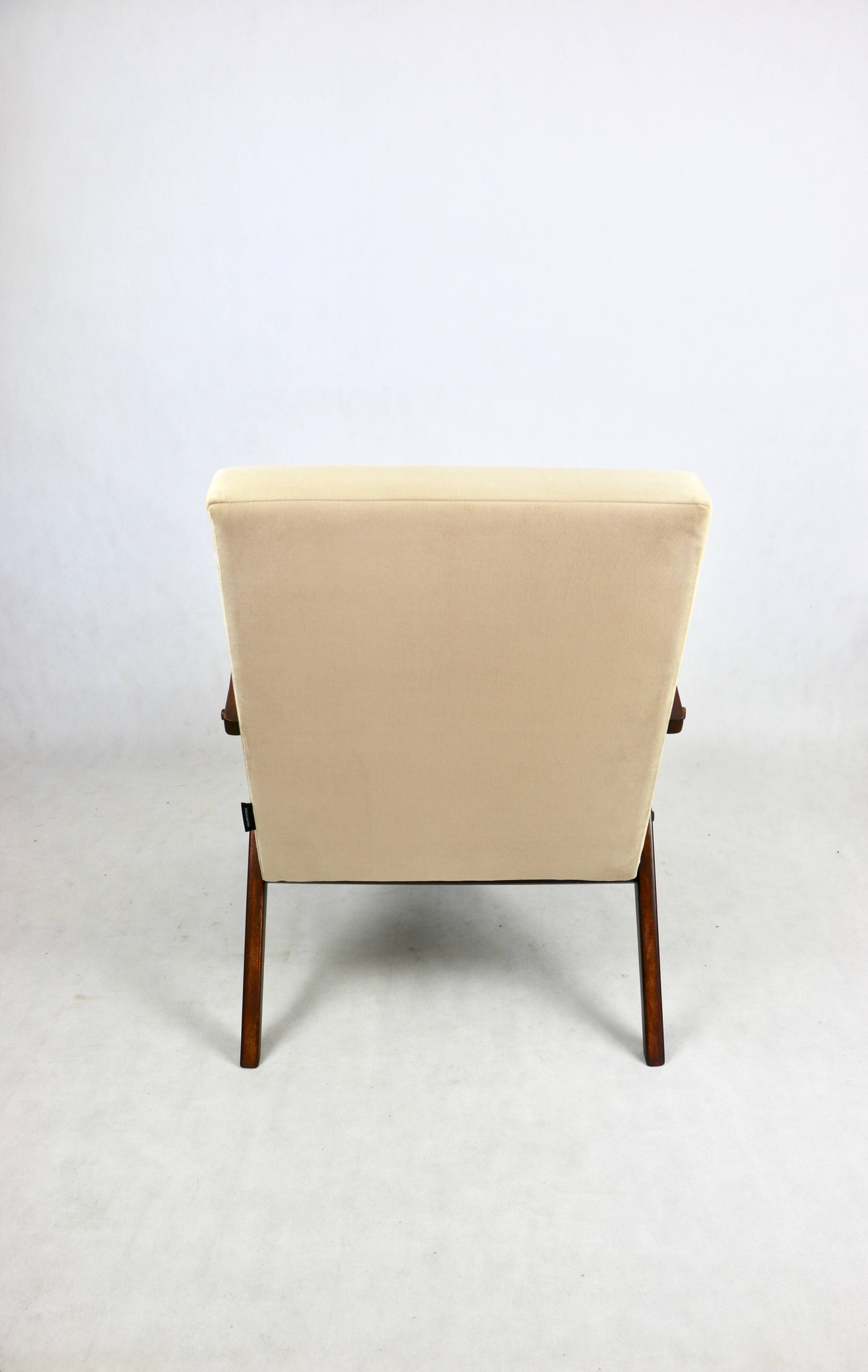 Vintage B-310 VAR armchair in light brown beige velvet - 2 pieces available