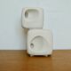 Roberto Rigon ceramic cube vase for Bertoncello, Italy, 70s