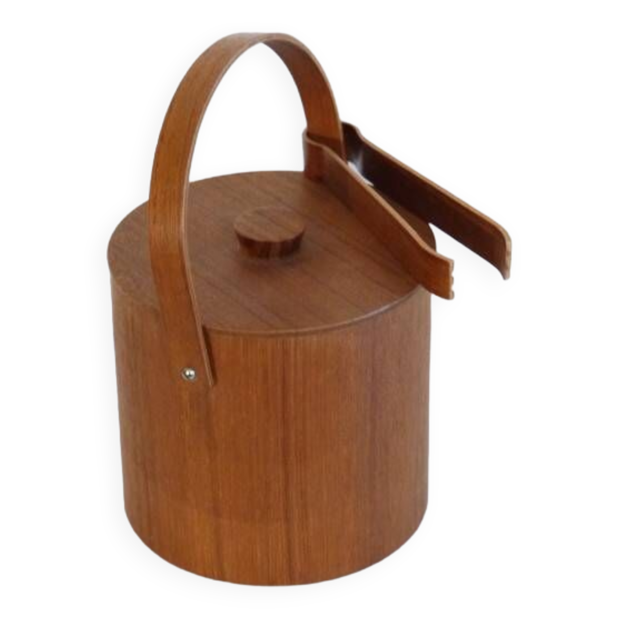 Vintage teak ice bucket 1960s