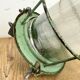 Green Industrial Soviet Bunker Pendant Light with Iron Grid, 1960s