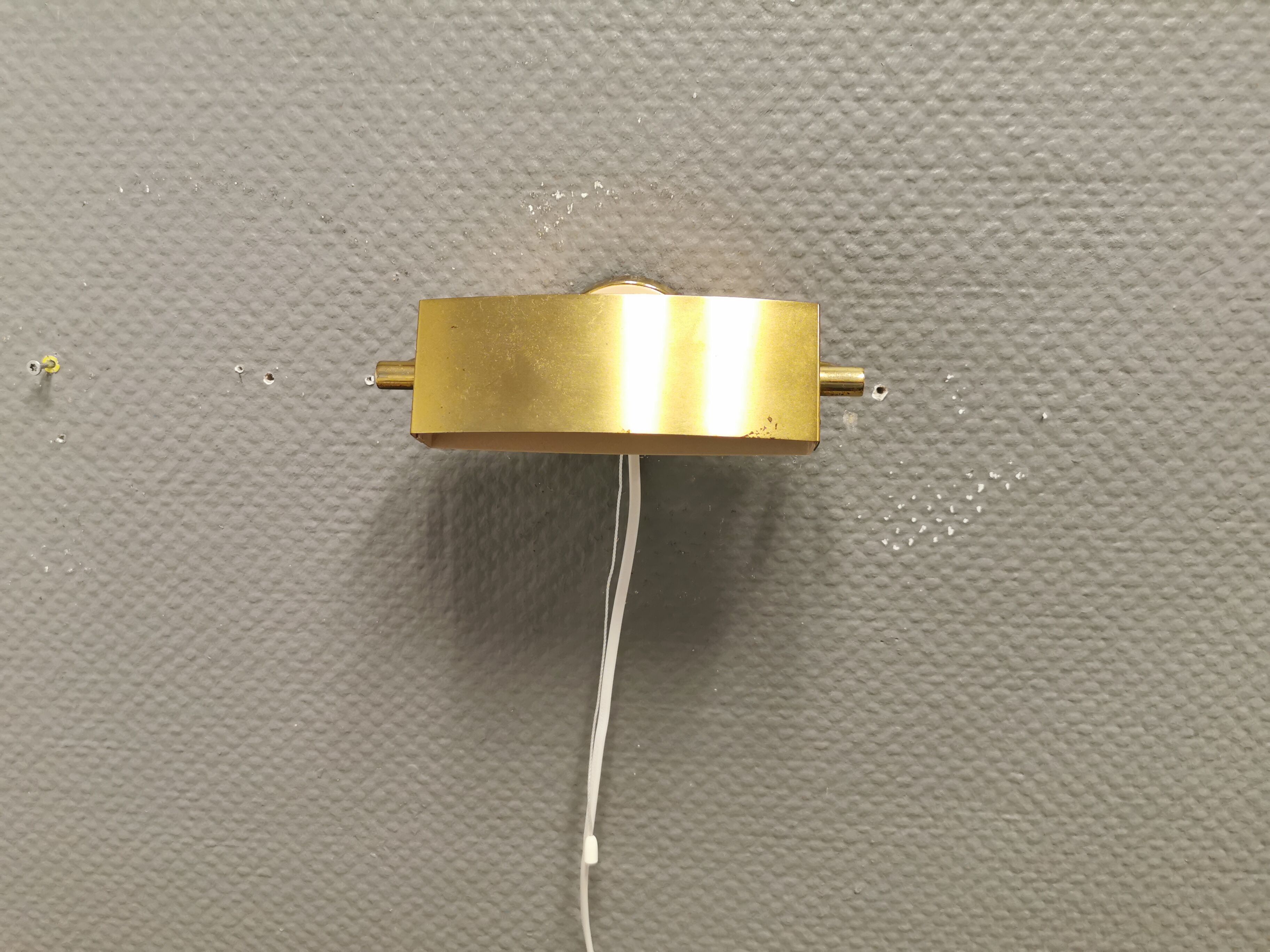 Small wall lamp made of brass, Danish design, estimated from the 1930