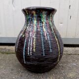 Old vintage ceramic flower pot