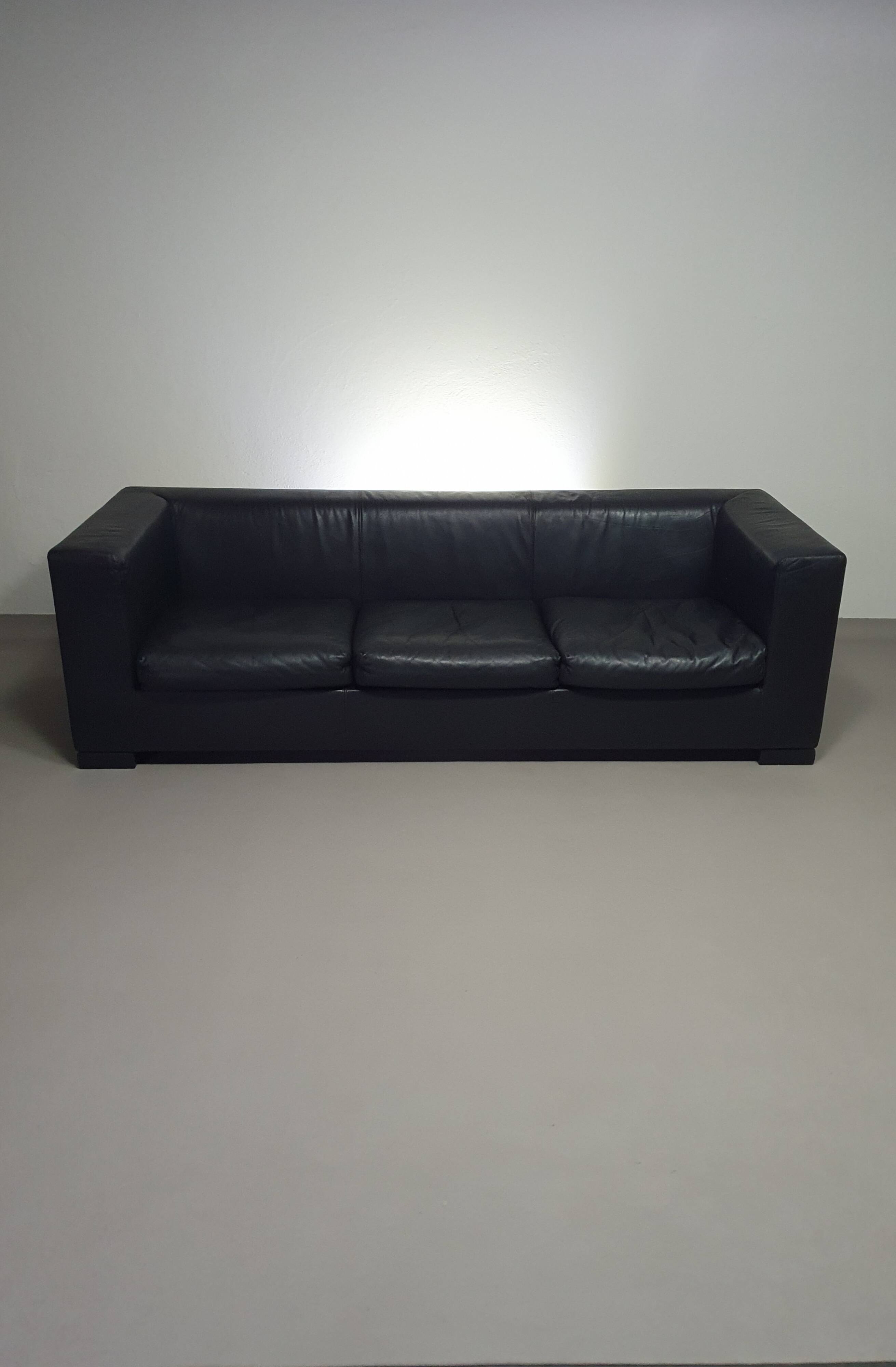 Wittmann leather sofa Camin by Paolo Piva