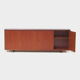 Vintage mid century modern sideboard cabinet made of teak with 4 doors, 1960s