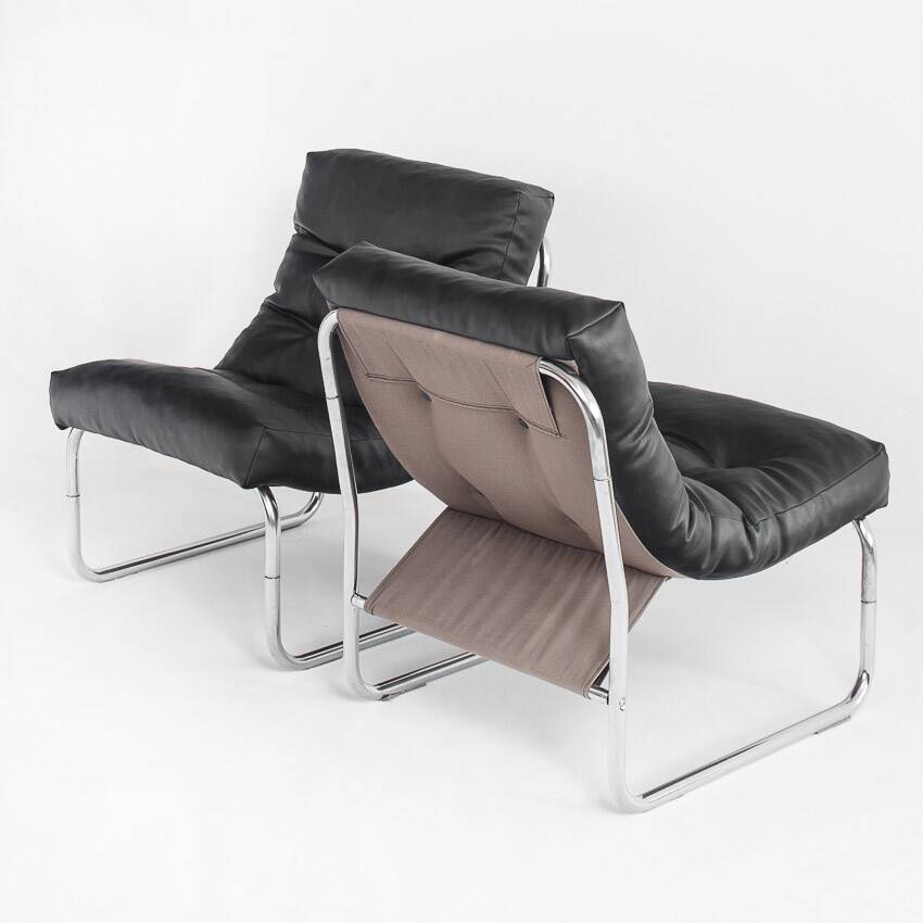 Pair of Pixi armchairs by Gillis Lundgren for IKEA. Sweden, 1970s