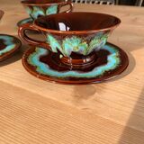 3 large cups / saucers vallauris