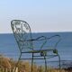 Set of 4 wrought iron garden chairs, France, 20th century
